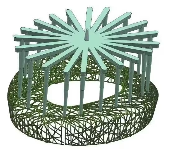 Three-plate mold design with multiple gates for bird's nest products